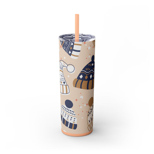 Keep Cozy in Style with Our Cold Weather Hats Skinny Tumbler - 20oz - BPA-free - Matte or Glossy Finish