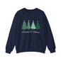 Four Friends and Family Christmas Trees Unisex Heavy Blend Crewneck Sweatshirt - Cozy Comfort for the Colder Months