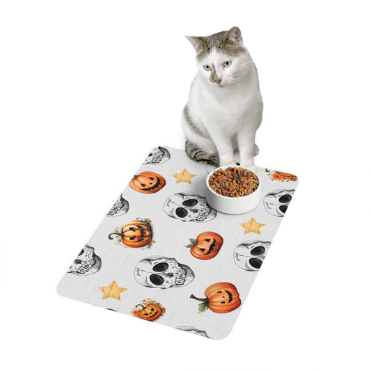 Skull Pet Food Mat (12x- Stylish and Practical Non-Slip Mat for Pups and Kitties