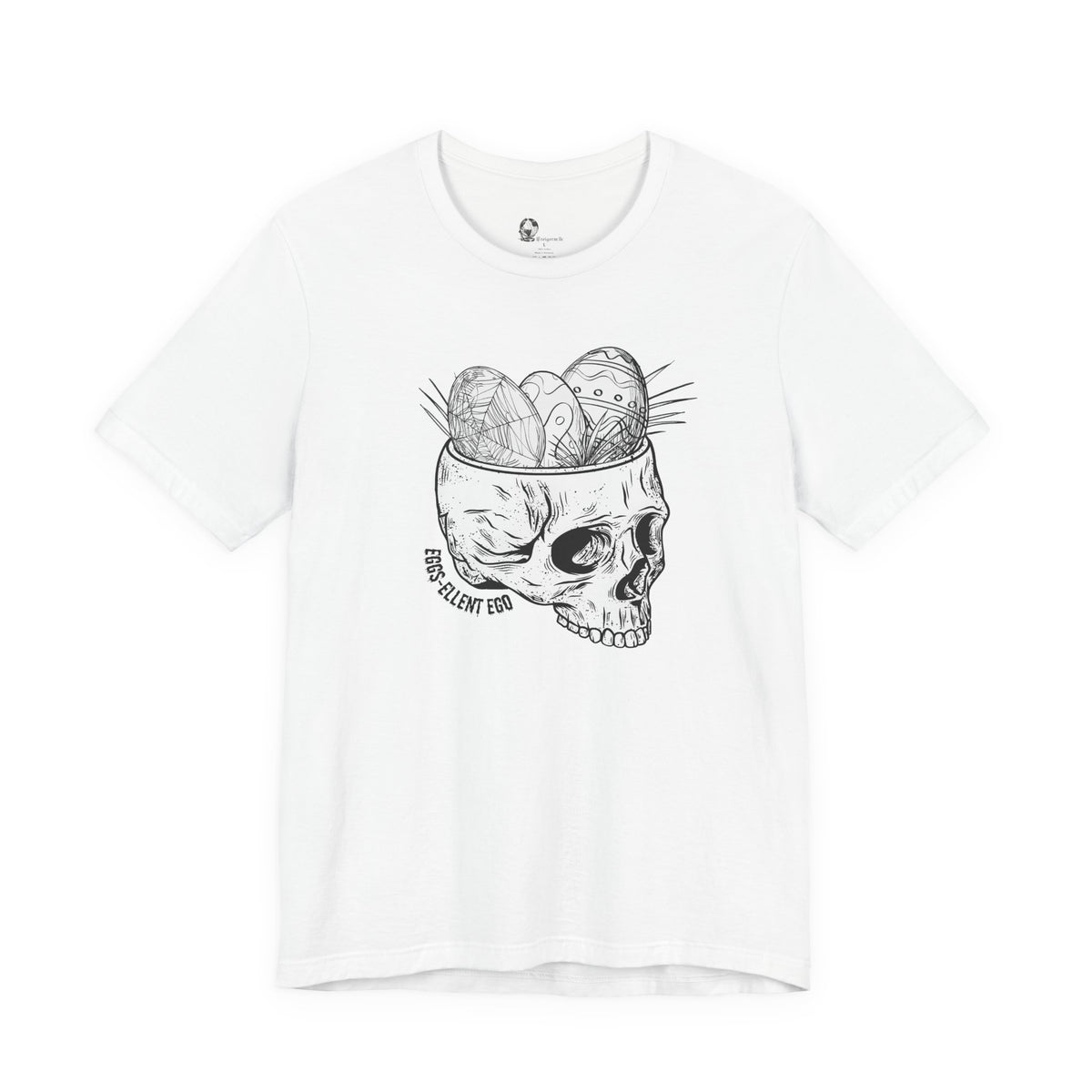 Skull with Nest and Eggs T-Shirt | Sketch Illustration, Gothic Nature Tee