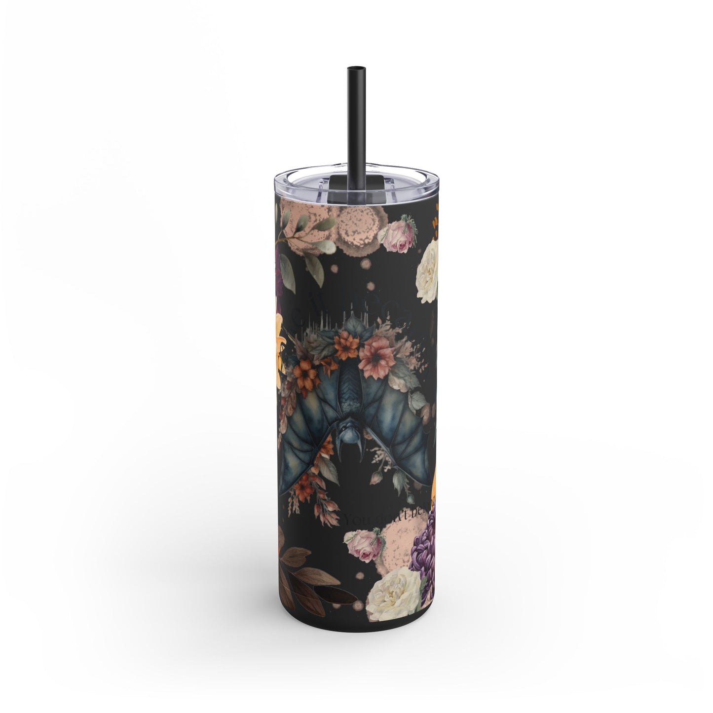 Stay Cool with our 20oz Fake it Floral Bats Skinny Tumbler - Cold for 24h