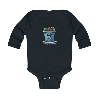 Stinky Malinki Earth Day Humor Infant Long Sleeve Bodysuit