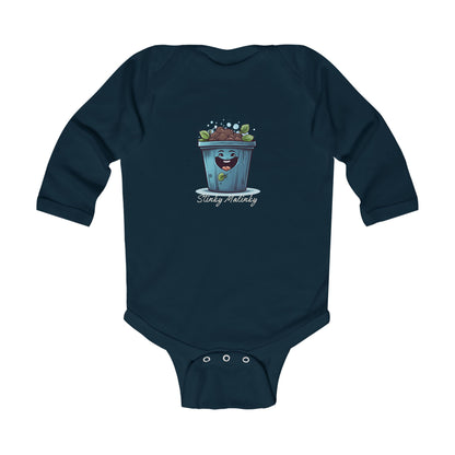Stinky Malinki Earth Day Humor Infant Long Sleeve Bodysuit