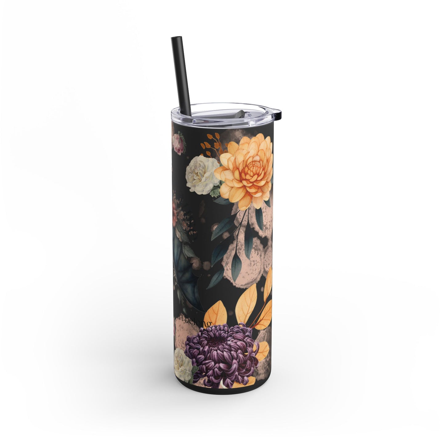 Stay Cool with our 20oz Fake it Floral Bats Skinny Tumbler - Cold for 24h