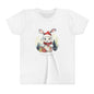 Festive Cheer: Christmas Bunny Youth Tee