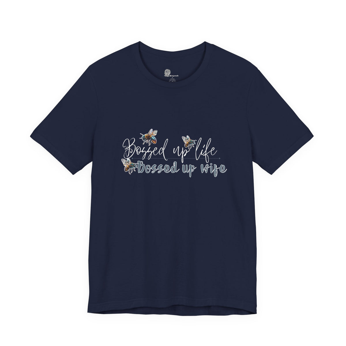 Bossed Up Wife Tee | Floral Bee Script Design