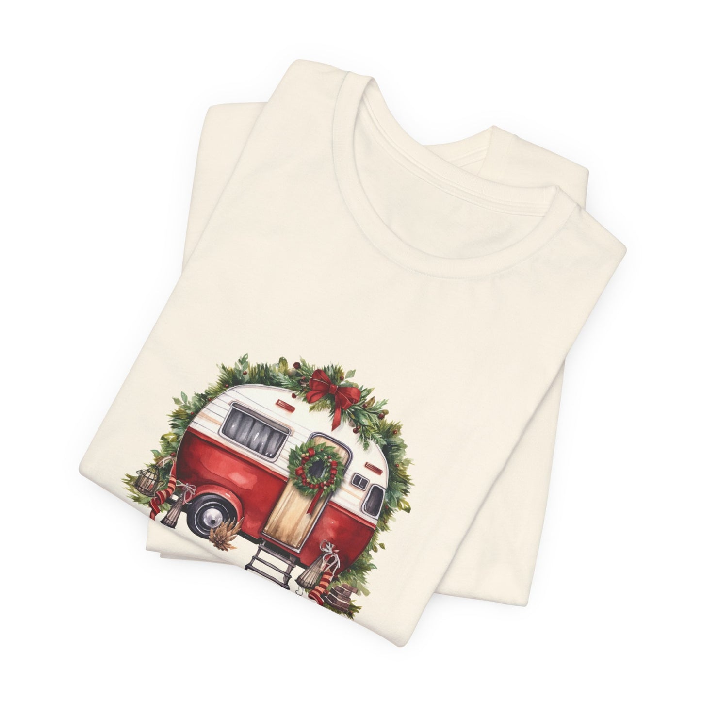 Holiday Camping Shirt - Festive Camper Gift - Soft Cotton Tee for Outdoor Lovers