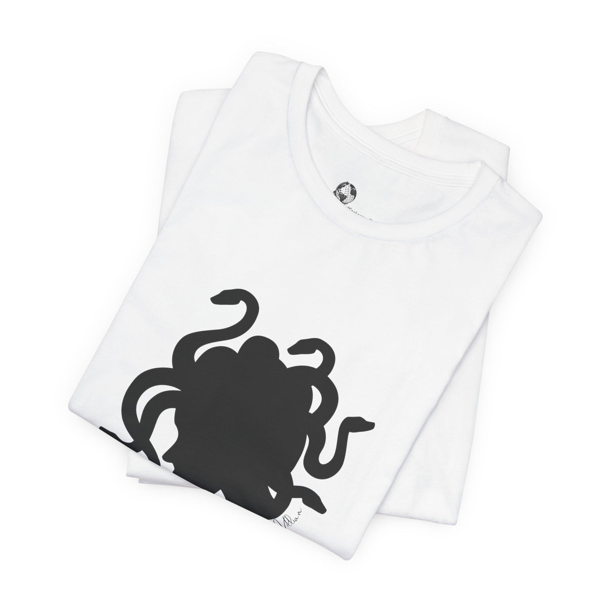 Medusa Silhouette T-Shirt | Mythology Snake Hair Tee