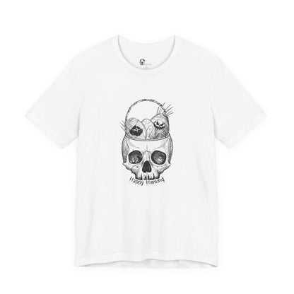 Skull with Nesting Birds T-Shirt | Gothic Illustration tee