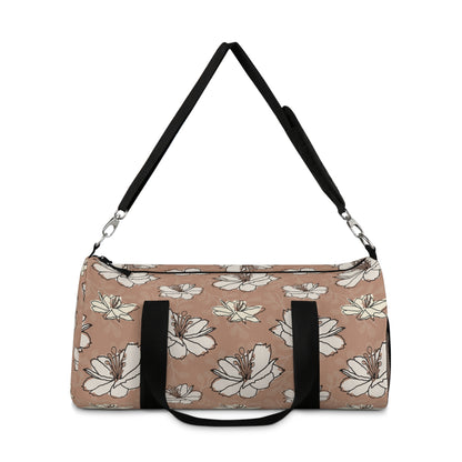Pink Lily Floral Duffle Bag