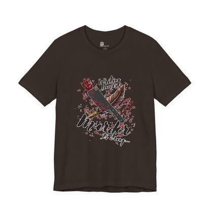 Murder Is Art tee | Bloody Knife & Paintbrush Illustration
