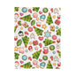 Soft and Warm Velveteen Christmas Cookie Blanket for Kids - Add a Personal Touch - Perfect Holiday Gift