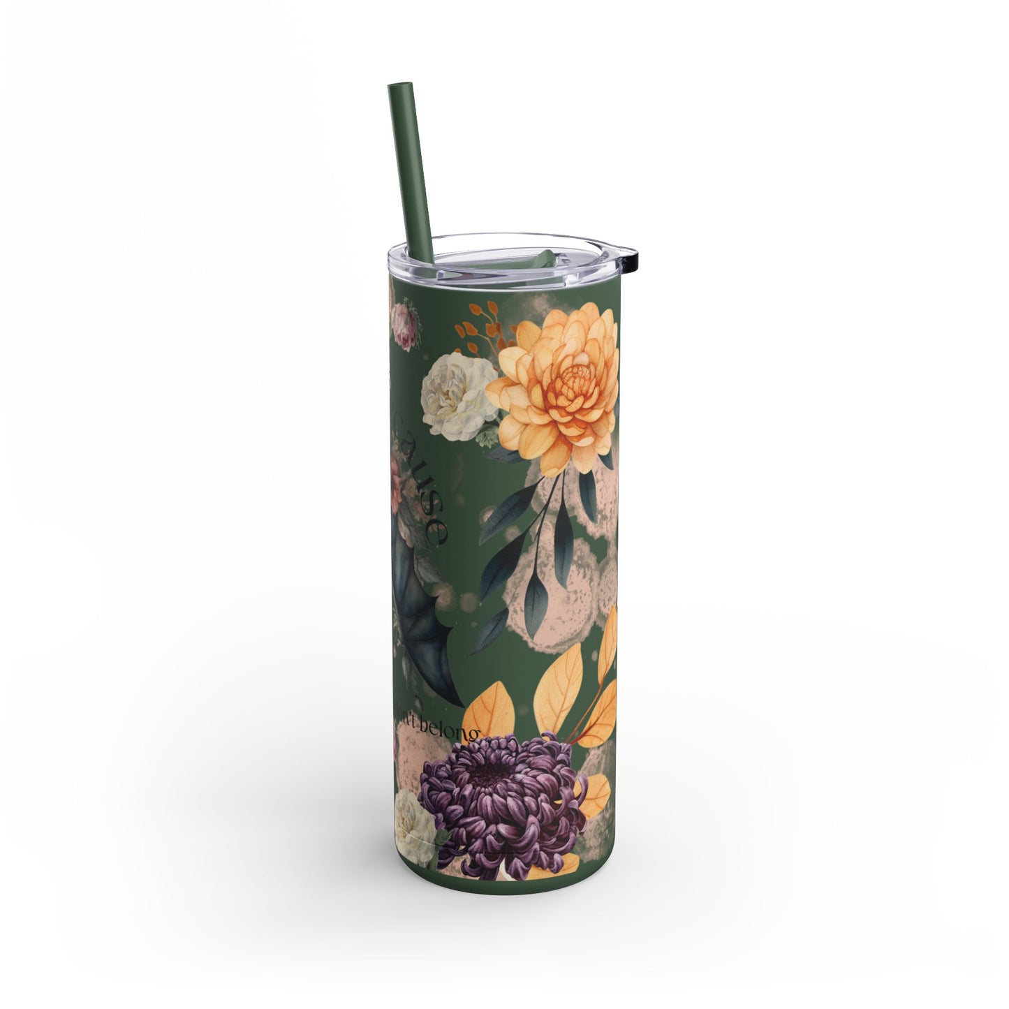 Stay Cool with our 20oz Fake it Floral Bats Skinny Tumbler - Cold for 24h