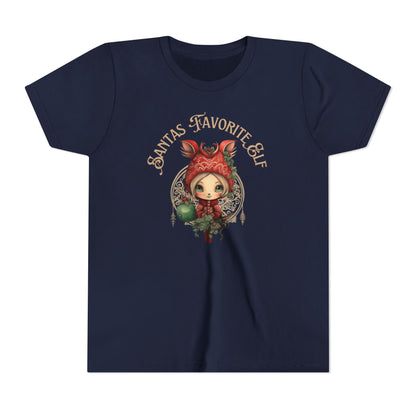 Keep the Christmas Spirit Alive with Santa's Favorite Elf Youth Tee - Soft and Sustainable Fabric