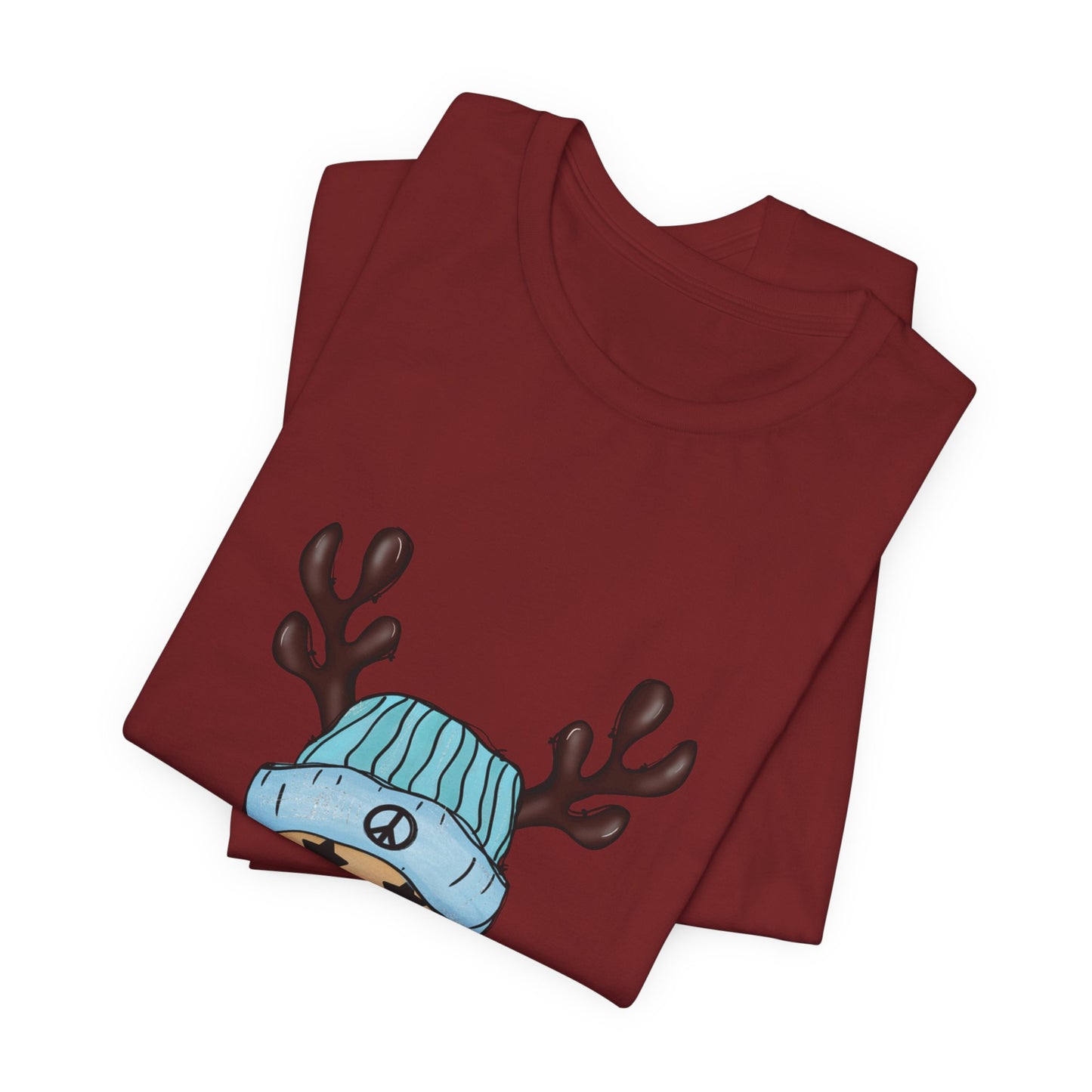 Festive Christmas Deer Design Women's Relaxed T-Shirt - Cozy and Stylish Holiday Tee