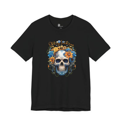 Floral Skull Tee | Sunflower Skull Graphic Shirt