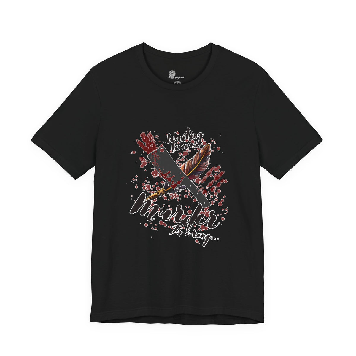 Murder Is Art tee | Bloody Knife & Paintbrush Illustration