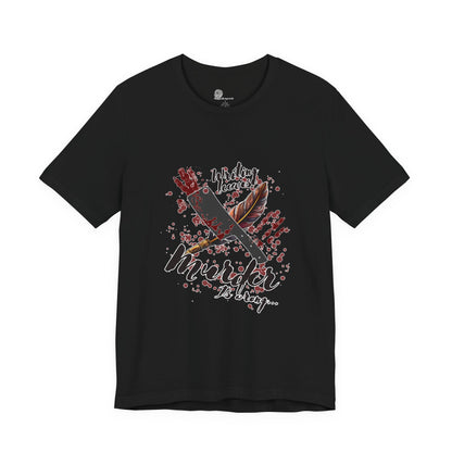 Murder Is Art tee | Bloody Knife & Paintbrush Illustration