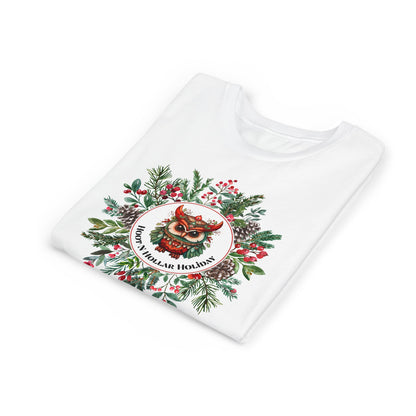 Get Festive with our Hoot N Holler Holiday Youth Short Sleeve Tee - Sustainable & Stylish