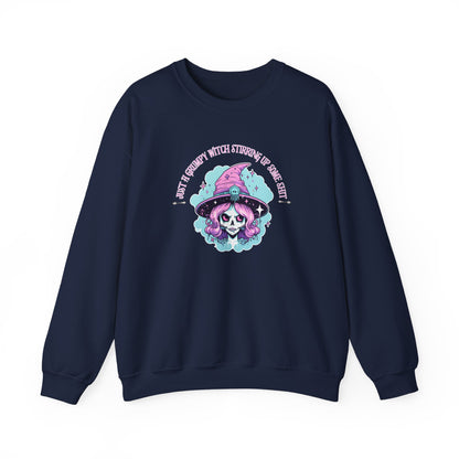 Skull Witch Illustration Crewneck Sweatshirt | Pastel Goth Halloween