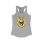 Sunflower Skull Racerback Tank - Edgy Women's Shirt for Active Style