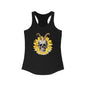 Sunflower Skull Racerback Tank - Edgy Women's Shirt for Active Style