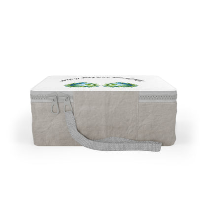 Zipper Closure Paper Lunch Bag with Carrying Strap | Earth-Friendly Lunch Tote