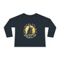 Whimsical Christmas Cat Toddler Long Sleeve Tee - A Festive Tangle of Fun!