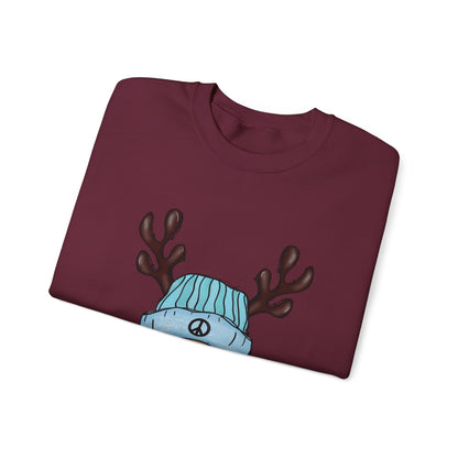 Oh Deer, It's Christmas Already! Unisex Heavy Blend Crewneck Sweatshirt - Cozy Holiday Comfort