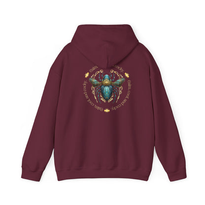 Blue Bee Illustration Hoodie | Honey Bee Circle Graphic