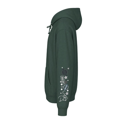 Skull Sunglasses Hoodie — Retro Pompadour Skull Pullover
