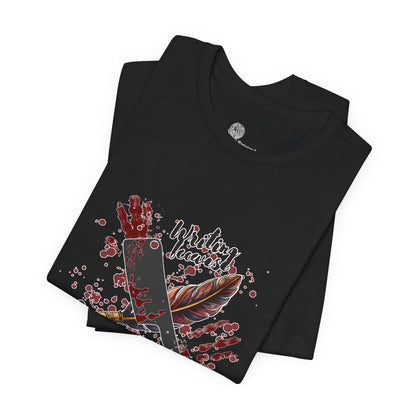 Murder Is Art tee | Bloody Knife & Paintbrush Illustration
