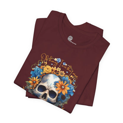 Floral Skull Tee | Sunflower Skull Graphic Shirt