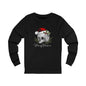 Skull Design Christmas Long Sleeve Tee - Unisex Jersey Tee for Holiday Vibes