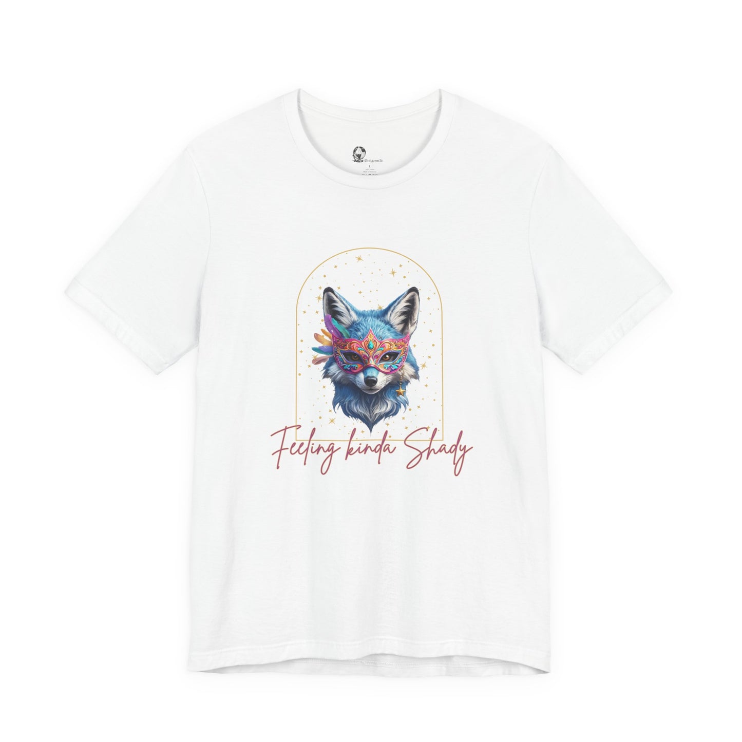 Colorful Fox Portrait Feeling Kinda Shady Tee | Animal Graphic Shirt