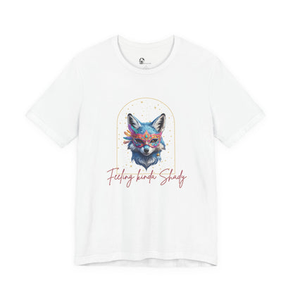 Colorful Fox Portrait Feeling Kinda Shady Tee | Animal Graphic Shirt