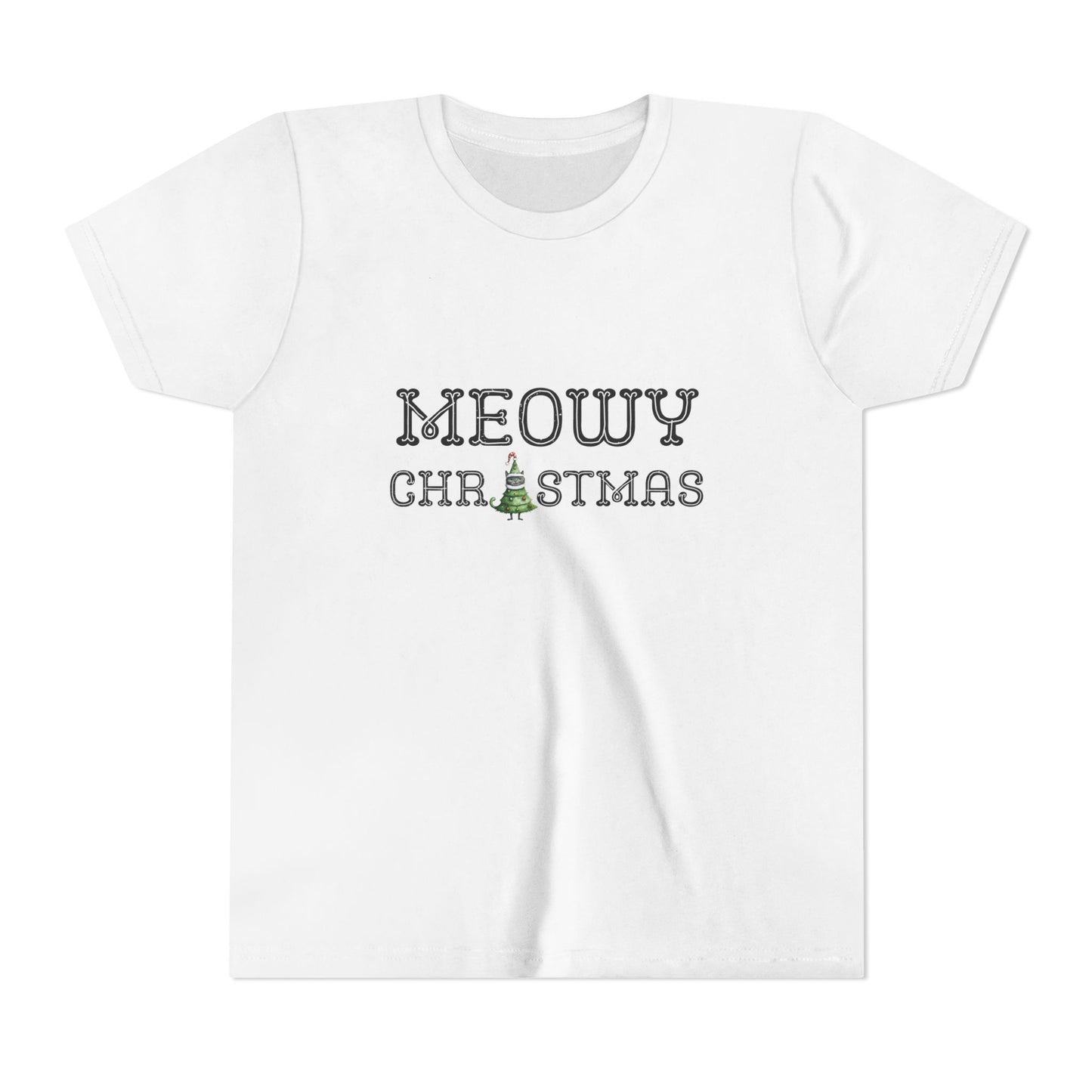 Kids Meowy Christmas Tee - Lightweight and Soft for All-day Comfort