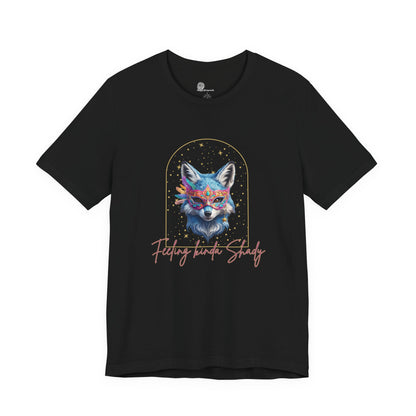 Colorful Fox Portrait Feeling Kinda Shady Tee | Animal Graphic Shirt