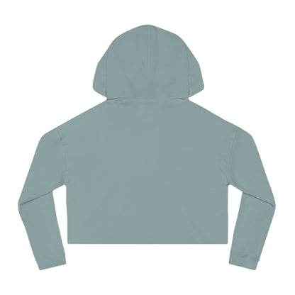 Upgrade Your Daily Style with our Retro Ghost Womens Cropped Hooded Sweatshirt - Trendy and Soft