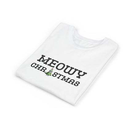 Kids Meowy Christmas Tee - Lightweight and Soft for All-day Comfort