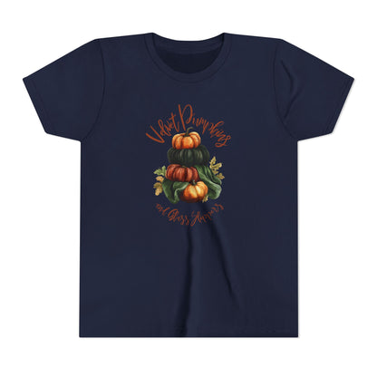 Velvet Pumpkins Youth Tee - Short Sleeve Halloween Shirt