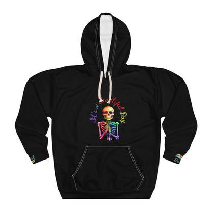 Just Breathe Custom Cut and Sewn Unisex Pullover Hoodie - Warm and Comfortable Polyester Fabric