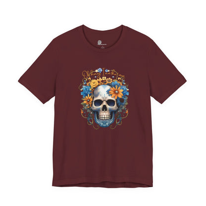 Floral Skull Tee | Sunflower Skull Graphic Shirt