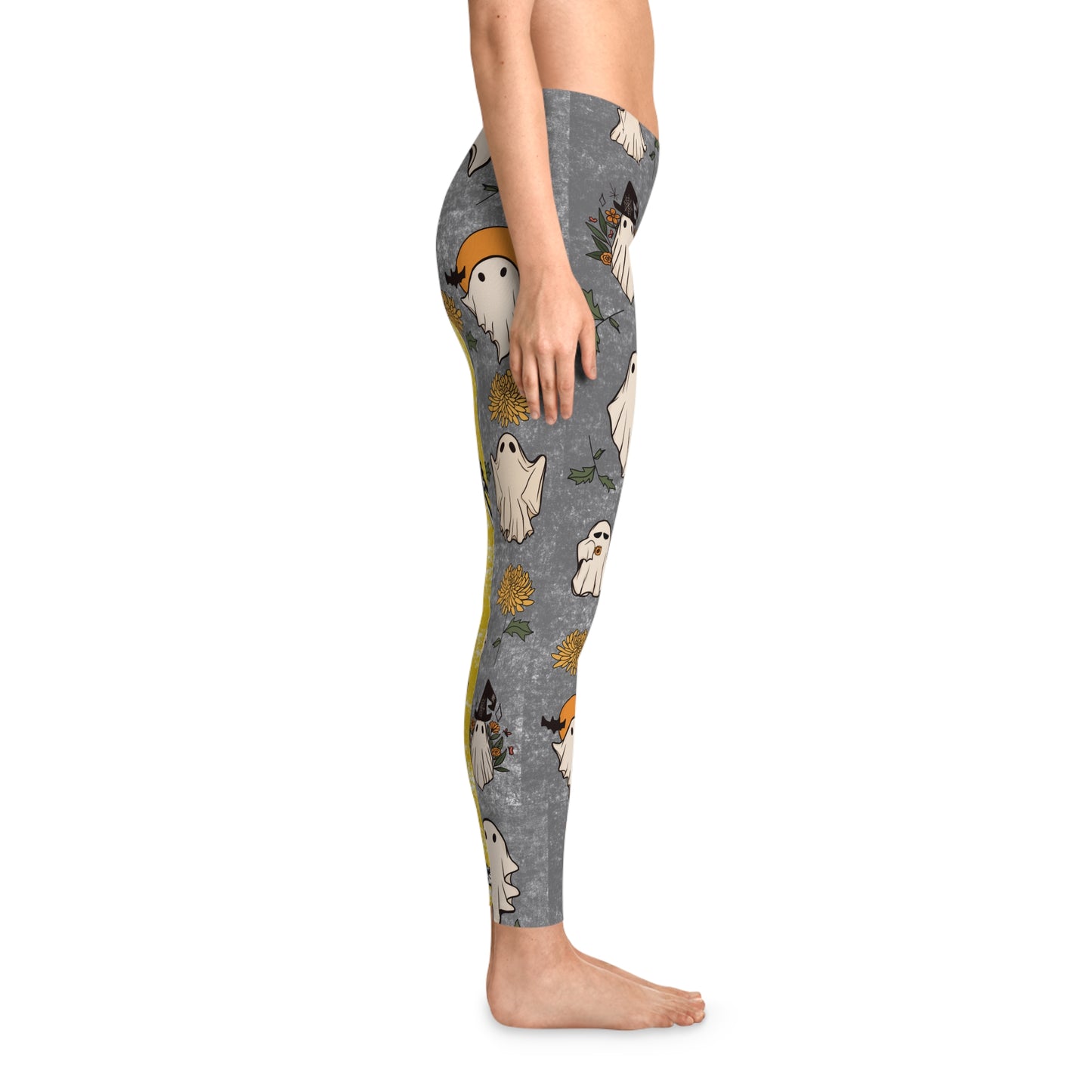 Skeleton retro ghost Stretchy Leggings (AOP)