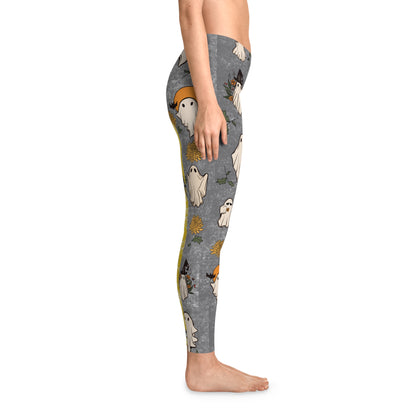 Skeleton retro ghost Stretchy Leggings (AOP)