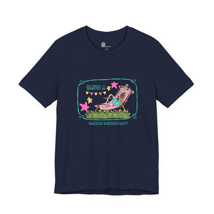 Have a Nice Day Lounge Chair Illustration T-Shirt | Retro Summer Stars