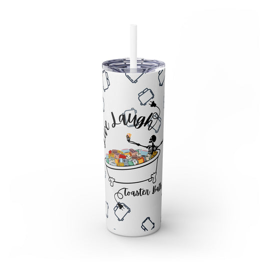 Slim Design Skinny Tumbler with Color-Matching Straw - BPA-Free & Non-Toxic