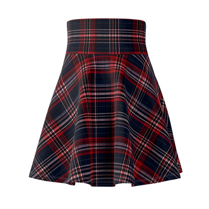 Classic Red Tartan Women's Skater Skirt - Made in the USA