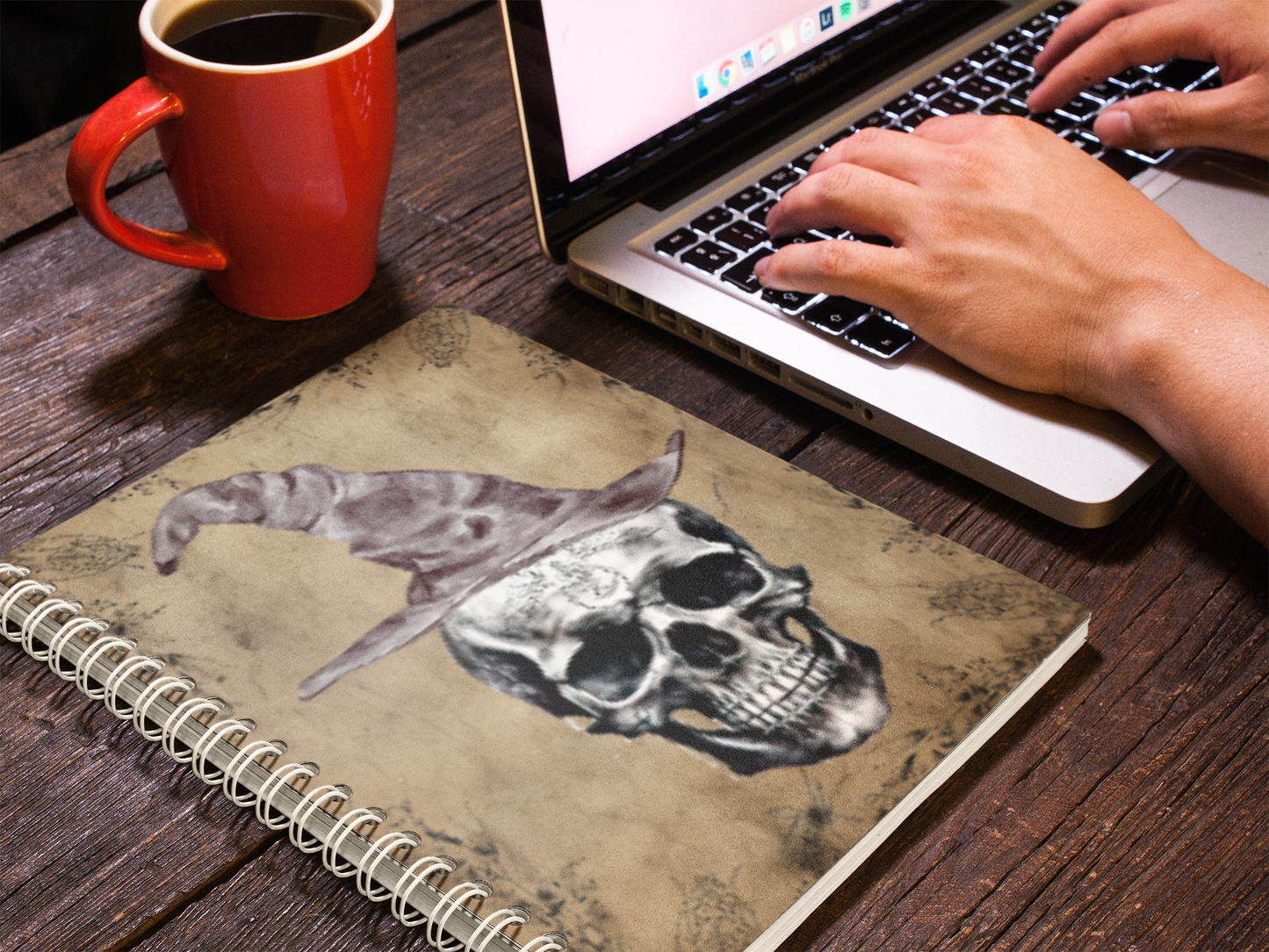 Capture your Witchy Thoughts with our Enchanting Black Hat Witch Spiral Notebook