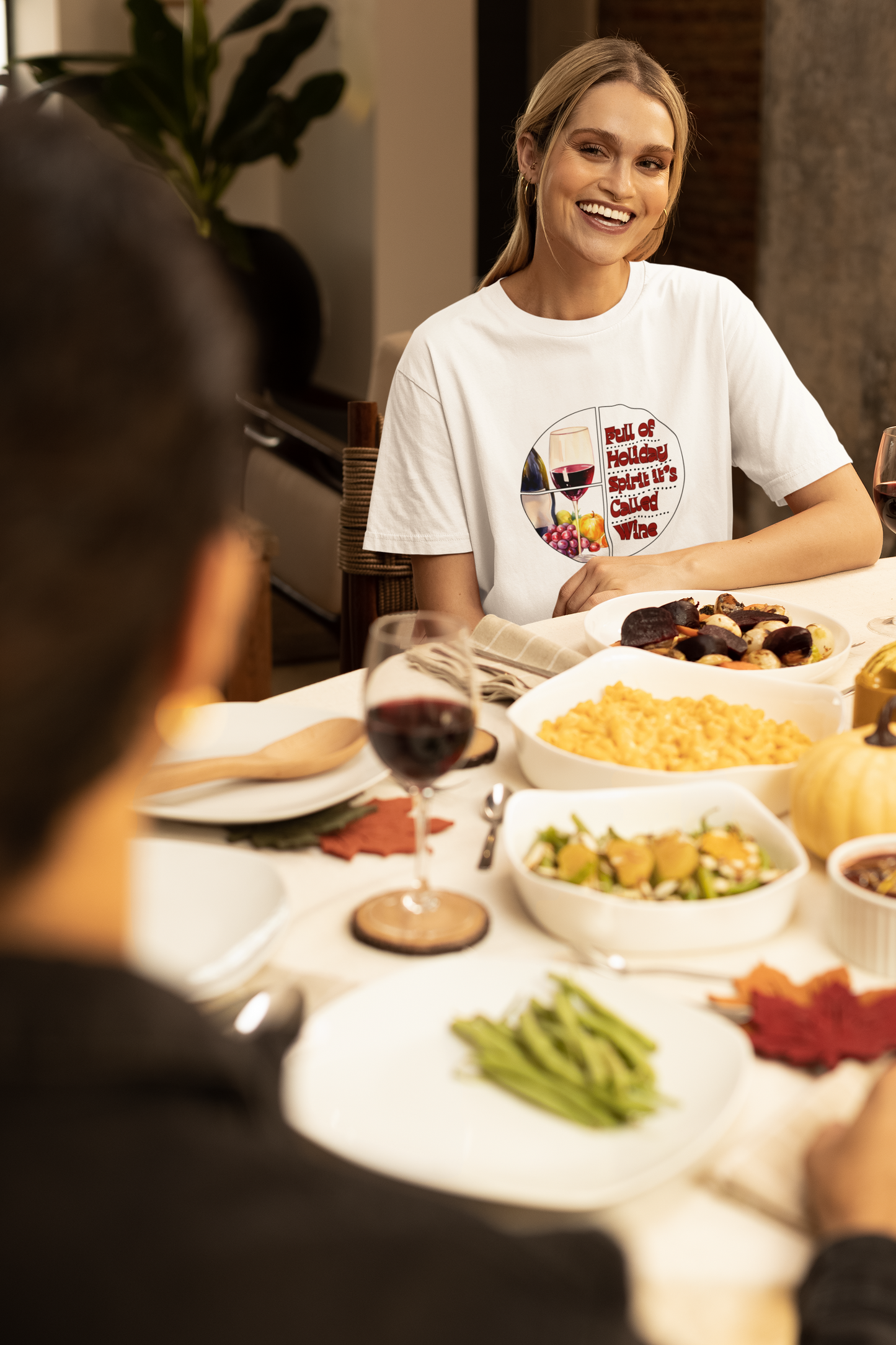 Thanksgiving Feast Wine Lovers Tee | Soft Cotton Unisex Shirt | Holiday Spirit Vibes